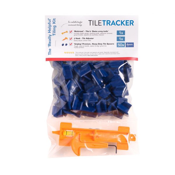 TileTracker UNIPLUG Pro Spacer TM 4mm Blue 50 Bag.